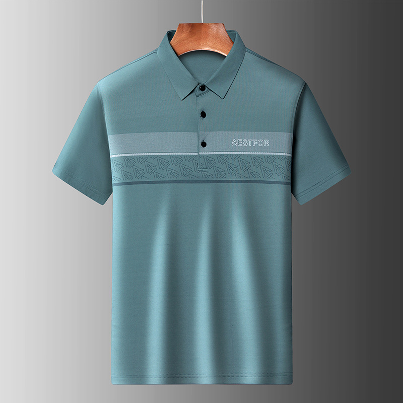 夏季新款男士休闲简约时尚短袖Polo衫轻商务翻领轻薄透气男装