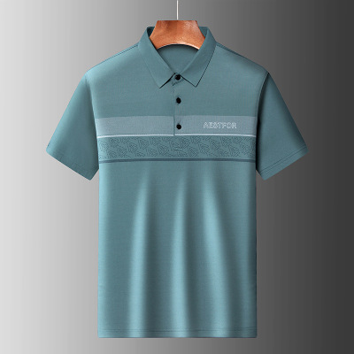 夏季新款男士休闲简约时尚短袖Polo衫轻商务翻领轻薄透气男装