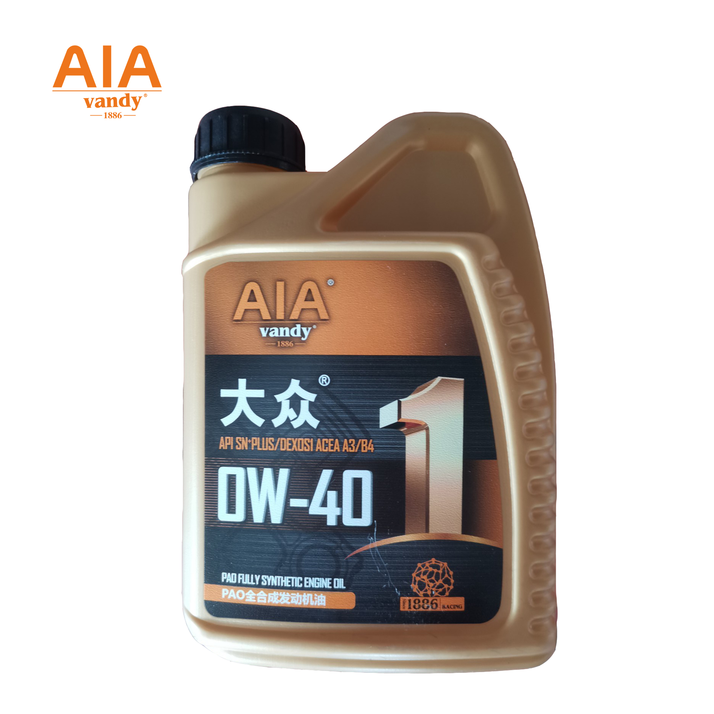 AIA PAO全合成发动机油 SN/Dexos1 0W/40 1L/桶
