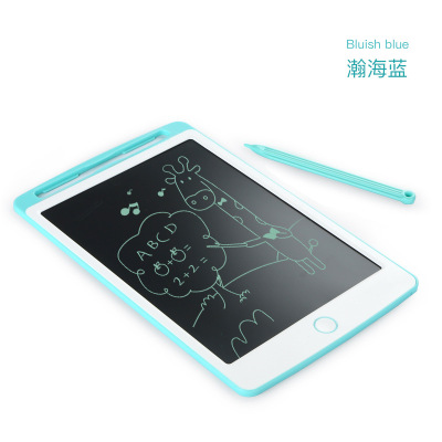 贝恩施儿童液晶画板手写板磁性光能电子黑板宝宝涂鸦绘画写字板zj03蓝色8.5寸