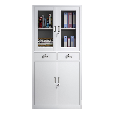 乙壬收纳柜财务档案柜资料柜加厚文件柜办公室带锁铁皮柜二斗器械柜