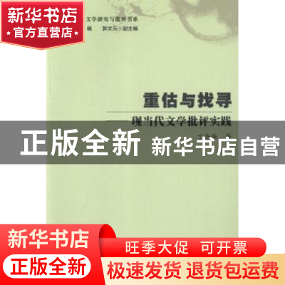 正版 重估与找寻:现当代文学批评实践 丁念保 中国社会科学 97875