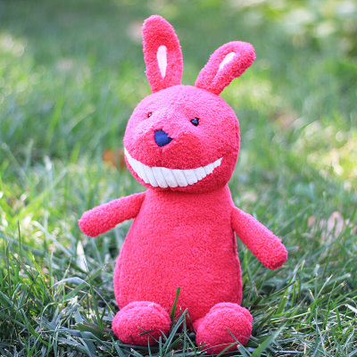 ins超丑网红丑萌娃娃猪玩偶公仔可爱毛绒微笑大牙呲牙新年西瓜红兔子小号全长28cm