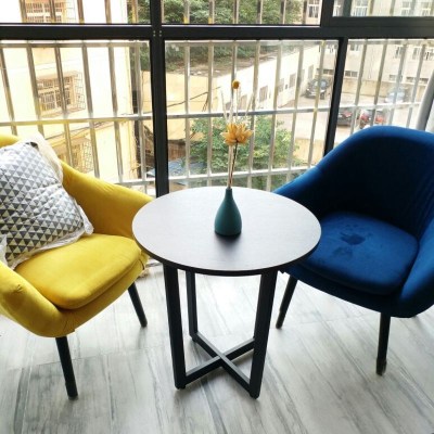 阳台桌椅三件套休闲桌椅组合迷你沙发小茶几北欧卧室桌椅一桌两椅