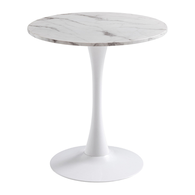 中豫鑫泽ZYXZ-VC4120107 圆桌小户型家用桌简约接待洽谈桌 大理石台面