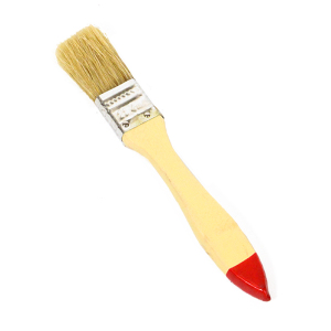 工霸(GONGBA)扁油刷 加厚猪鬃毛油漆刷子 红尖漆柄 1英寸 25mm(10把)货期3-5天