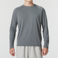 安德玛UA男子新款速干排汗跑步健身长袖圆领运动训练T恤1327970-001 ZP