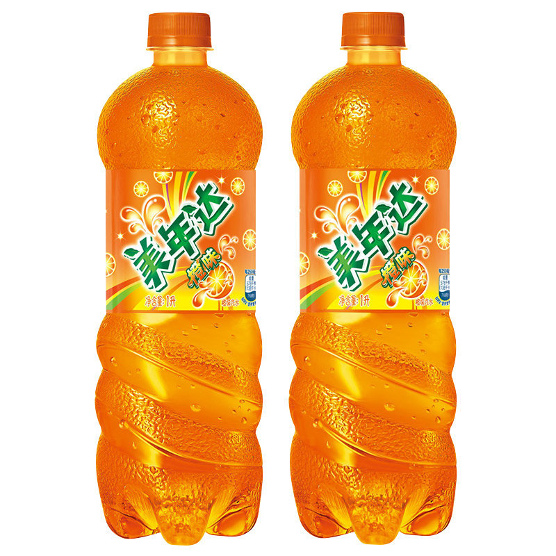 百事可乐美年达 碳酸饮料 1L*2瓶 (新老包装随机发货) 百事出品