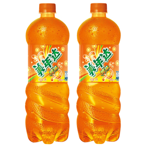 百事可乐美年达 碳酸饮料 1L*2瓶 (新老包装随机发货) 百事出品