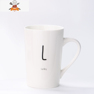 创意个性陶瓷马克杯带盖勺喝水杯子潮流情侣男女家用牛奶咖啡茶杯 敬平