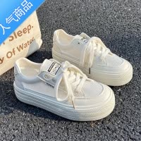SUNTEK夏季网面鞋子女透气薄款板鞋2023新款配裙子小白鞋百搭厚底帆布鞋