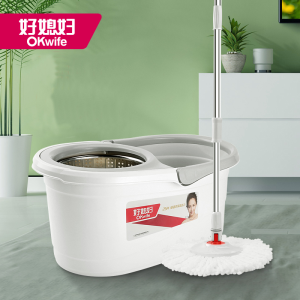 好媳妇凌风旋风拖(钢网) 旋转拖把38cm2个棉头 AGW-7400
