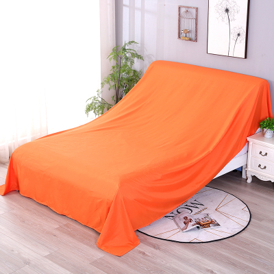 家柏饰(CORATED)家具防尘布罩遮盖防灰尘沙发遮灰布床遮尘布大盖布挡灰布家用 橙色 5*2.4米(适用四人沙发)