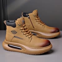 马丁靴男新款秋冬高帮真皮靴子休闲皮鞋冬季加绒英伦风工装短靴