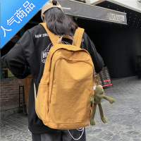 封后原创帆布双肩包女原宿简约大容量高中大学生书包森系旅行质感背包