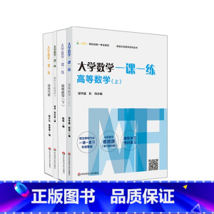 [正版]大学数学一课一练 高等数学上下 概率论与数理统计 线性代数 四册套装 挑战大学数学系列丛书 赠微课视频 华东