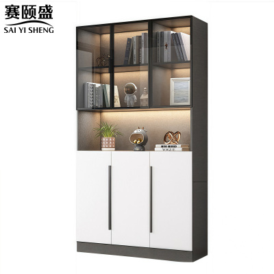 赛颐盛玻璃书柜100*32*200cm台