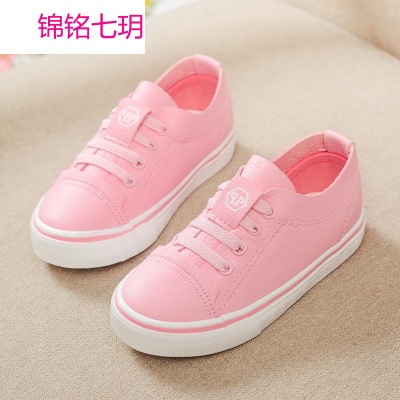 锦铭七玥儿童鞋子女童鞋新童鞋小白鞋公主鞋男童板鞋