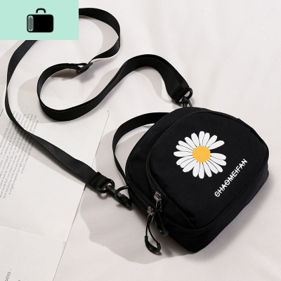 网红流行小雏菊帆布包女2020韩版潮原宿风少女小包休闲单肩斜挎包NEW LAKE女士单肩包