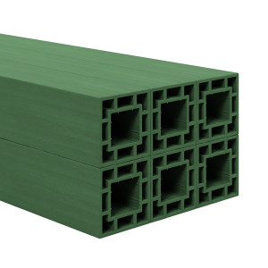 君绘 复合型加厚枕木15*15*250cm仓储垫木回字形抗压枕木垫块 军绿色