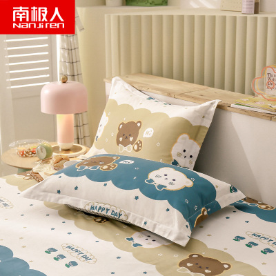 南极人(NanJiren)家纺枕套纯棉斜纹枕头套2个纯棉枕套两只装枕芯套一对48*74cm