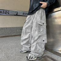 男童工装裤春秋儿童裤子新款痞男孩休闲裤中大童宽松直筒裤潮