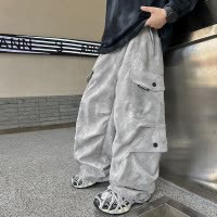 男童工装裤春秋儿童裤子新款痞男孩休闲裤中大童宽松直筒裤潮