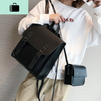 双肩包女韩版2020年新款学院风英伦复古皮质书包百搭时尚两用背包NEW LAKE