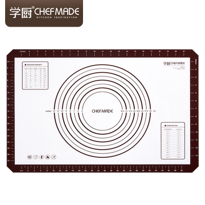 学厨60*40cm大号面案硅胶垫烘焙工具和面垫案板硅胶面板擀面板防滑揉面垫家用食品级WK9146