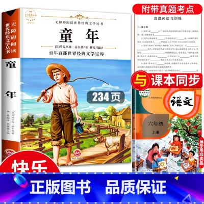 [正版]童年高尔基 童年书 快乐读书吧六年级必读课外书 6年级上学期暑假阅读书目 人教版的故事乐读吧 同年书籍 暑期作