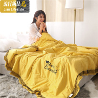 水洗棉夏天空调被夏凉被薄款双人可机洗学生春秋儿童单人被子被芯 三维工匠