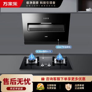 万家乐 油烟机灶具套餐 烟灶两件套AL031+ LAY3侧吸18立方大吸力油烟机燃气灶套装 灶具台嵌两用天然气