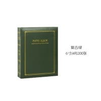 复古67寸插页式影集英伦简约家庭相册相簿图书籍形状假书款相本 三维工匠 纯净白6寸300张