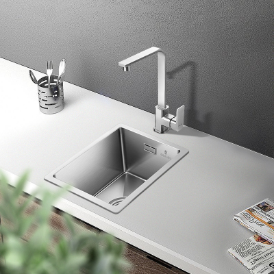 欧琳水槽手工槽单槽9113 加厚不锈钢水池 台下盆水槽厨房洗菜盆小号吧台