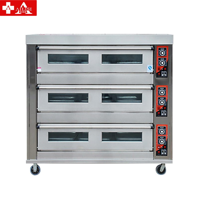 埃利斯(AILISI)商用厨房商用高温烤箱 披萨蛋糕面包西餐后厨 大型月饼烘炉 电烤箱三层九盘旋钮款