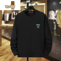 YANXU薄款加肥加大码男长袖t恤 宽松休闲秋衣胖子肥佬潮流打底