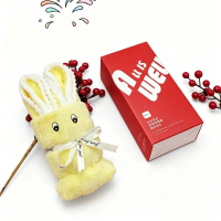 优品尚竹欢喜小兔大毛巾HXXT-01