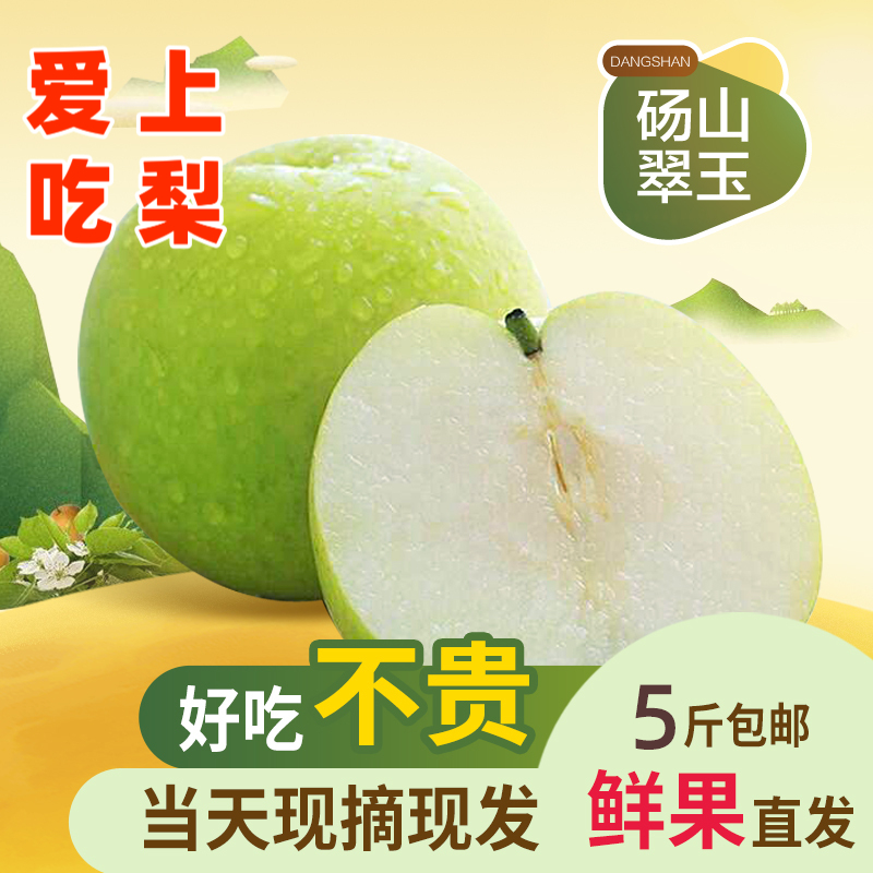 (买3斤送2斤) 砀山翠玉香梨净重5斤梨子新鲜当季果园直采砀山脆梨水果