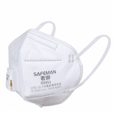 君御 G9551KN95 耳带式折叠口罩带阀KN95级别 耳戴式 25只/盒 10盒/箱 整箱发货 白色 250只