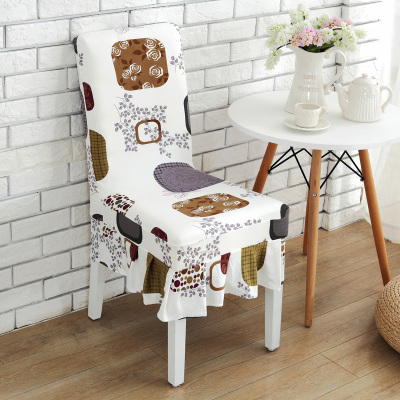 七日爱(Qiriai)连体弹力座椅套家用餐椅套凳子套罩加厚通用简约现代布艺椅垫
