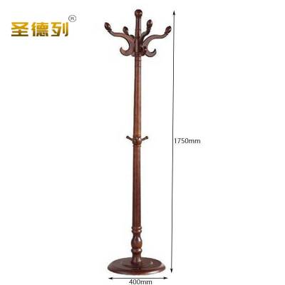 圣德列木质衣帽架挂衣架T-6 400*400*1750mm