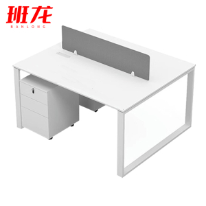 班龙办公桌1.2m两人位含柜套