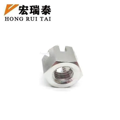 宏瑞泰 不锈钢开槽螺母 M6 8mm厚 个