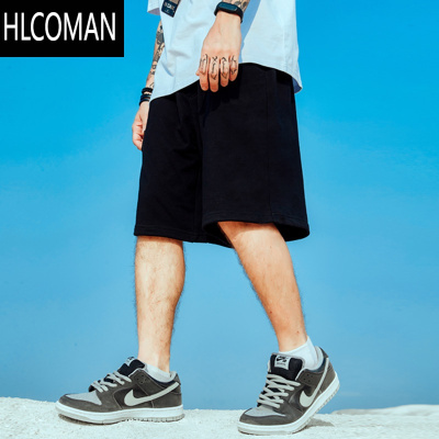 HLCOMAN夏季纯色宽松短裤男潮牌ins运动裤加肥加大五分裤大码裤子篮球裤