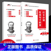 优美句子积累 179+301篇[2本] 小学通用 [正版]小学生优美句子积累大全打卡计划 艾宾浩斯记忆法 仿写好词好句好