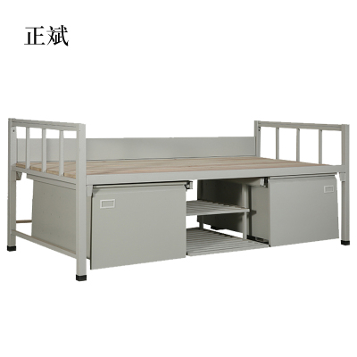 正斌钢制单人床含柜