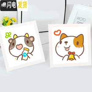 三维工匠十二生肖学生2019新款手工小件十字绣小幅初学者自己简单新手儿 牛[含框架]20*20厘米[3股棉线绣]精准印图
