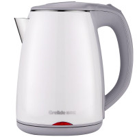 格来德(Grelide) 烧水壶304不锈钢家用电水壶热水壶1.2L一体无缝双层防烫电热水壶自动断电 豆蔻绿