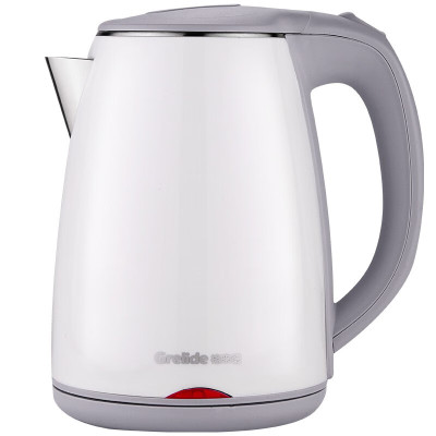 格来德(Grelide) 烧水壶304不锈钢家用电水壶热水壶1.2L一体无缝双层防烫电热水壶自动断电 豆蔻绿