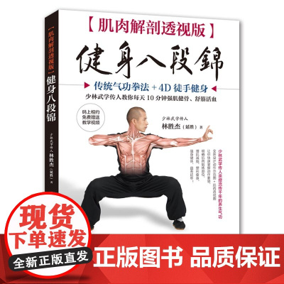 肌肉解剖透视版 健身八段锦(附教学视频)正版书籍